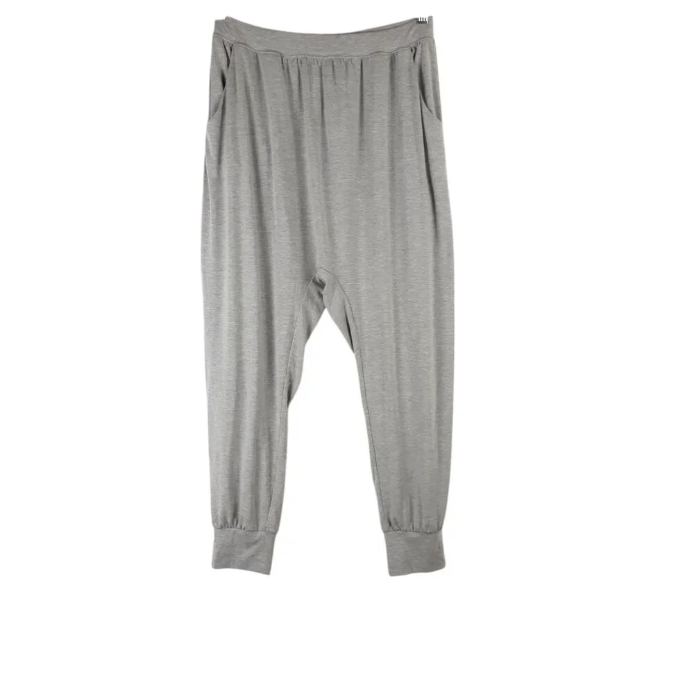 Spiritual Gangster Gray Jersey Harem Yoga Relaxed Pants Size Large - Picture 4 of 8